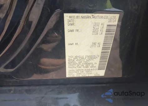 2015 Nissan Altima 2.5 Sl from USA, damaged, VIN 1N4AL3APXFN356403